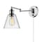 Globe Electric Globe Electric Parker 1-Light Chrome Clear Industrial Vintage style Wall Sconce 51844 - alternate 1